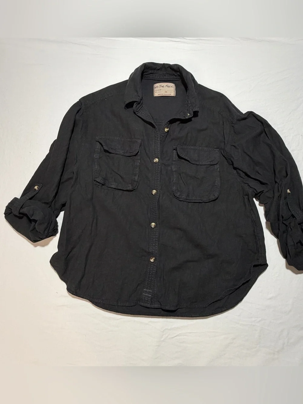 Free People Oversize Button Up Shirt